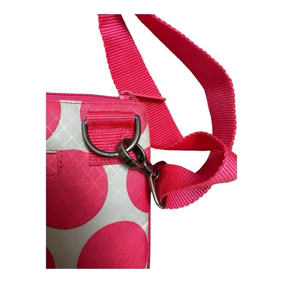 Thirty One Mod Dot Crossbody Bag Pink Polka Dots Adjustable Strap EUC - Picture 6 of 12
